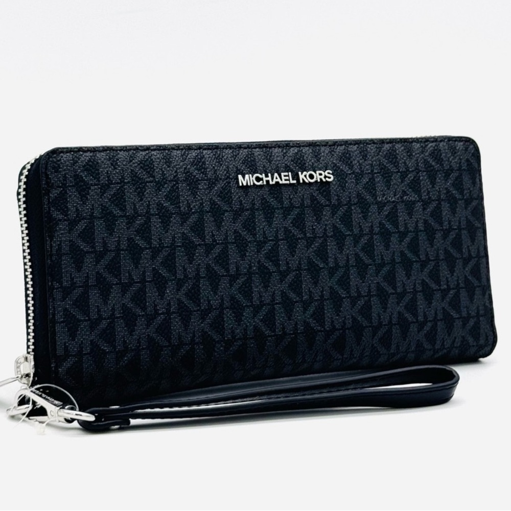Michael Kors Large Continental Wallet Black Signature